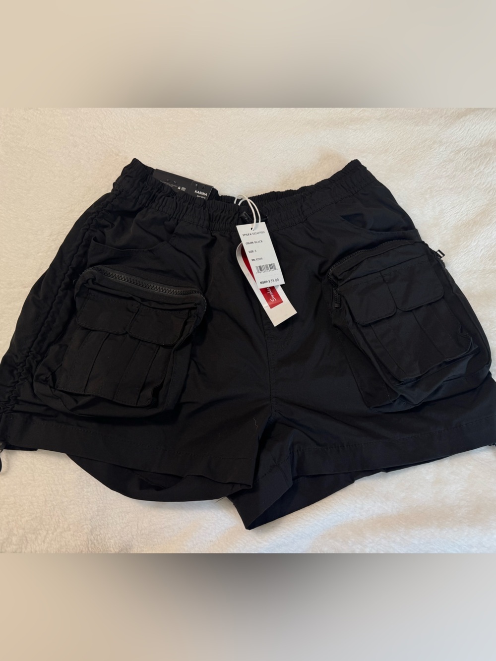 Smoke Rise Women’s Karina Curvy Fit Black Cargo Short Size S